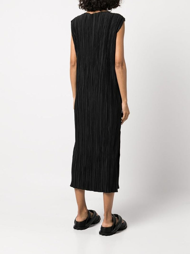 Black Melaine Sleeveless Midi Dress