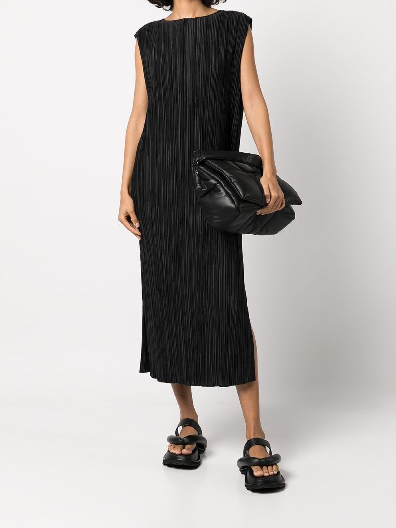 Black Melaine Sleeveless Midi Dress