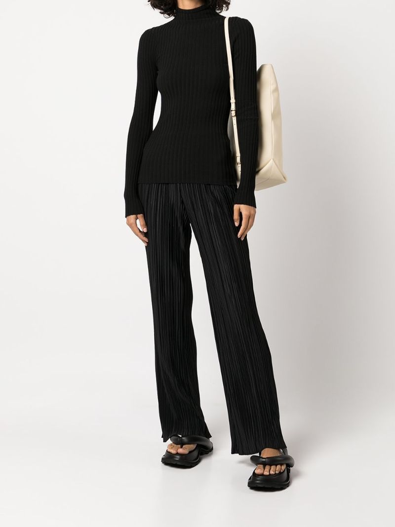 Black Billie PlissÃ_x0083_Â© Trousers