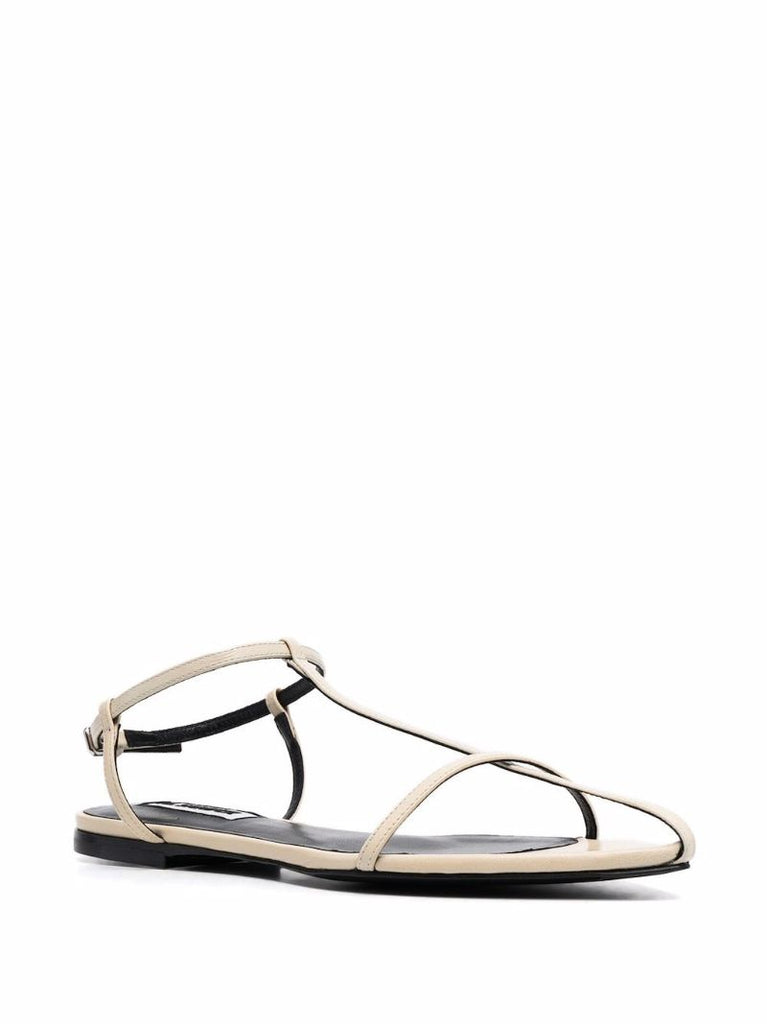 Neutral Interwoven Leather Sandals