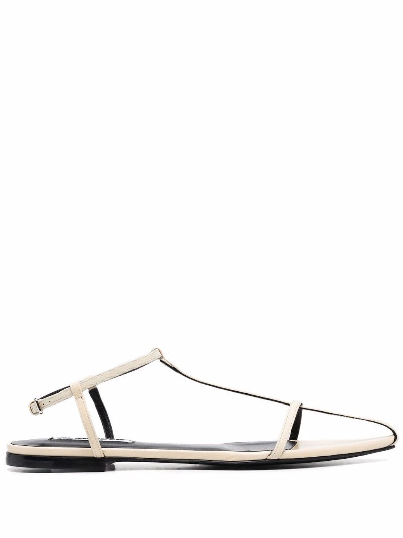 Neutral Interwoven Leather Sandals