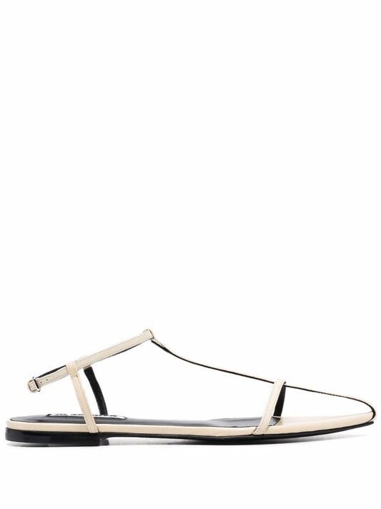 Neutral Interwoven Leather Sandals