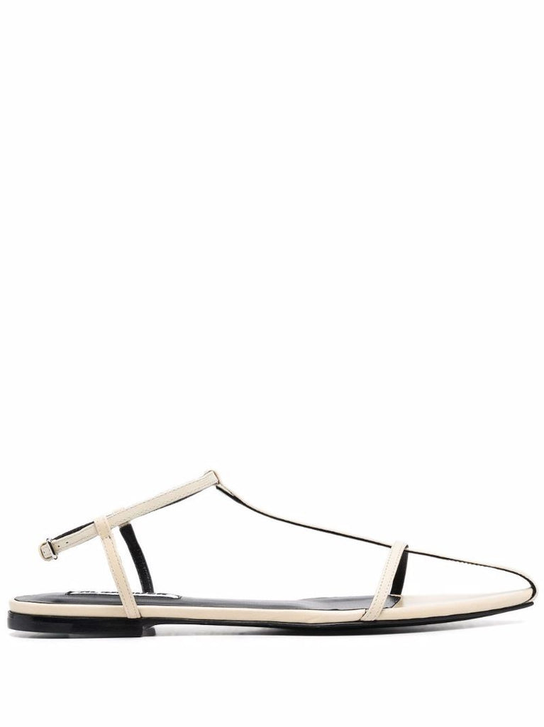 Neutral Interwoven Leather Sandals