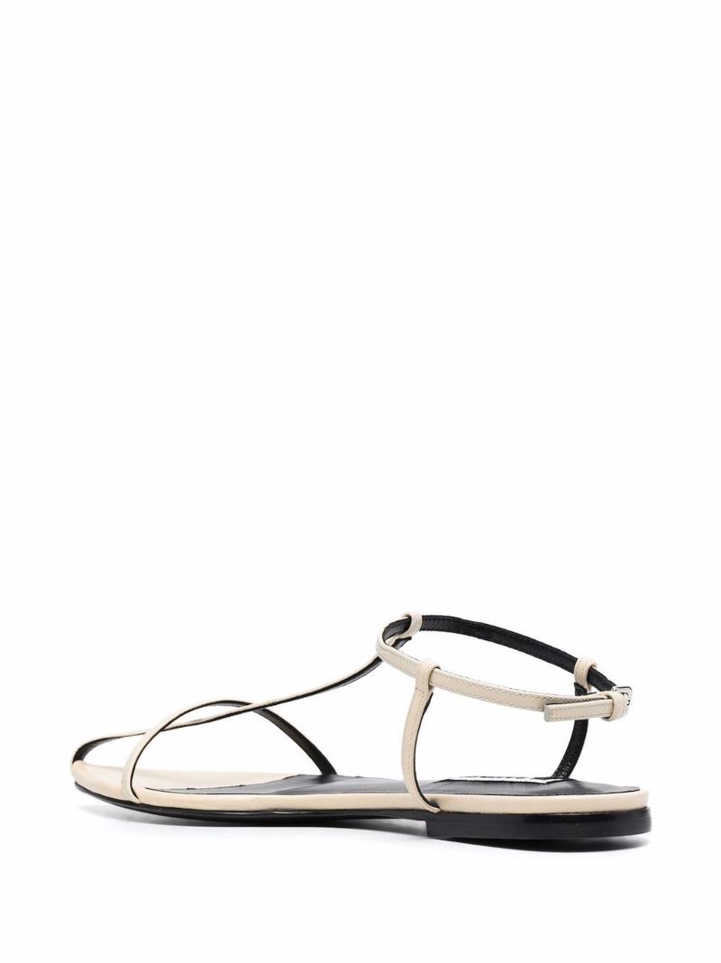 Neutral Interwoven Leather Sandals