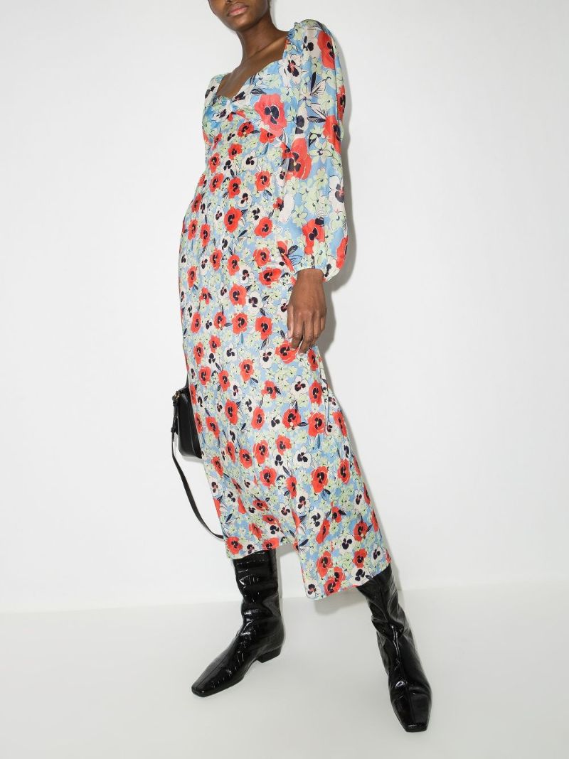 Gio Floral Silk Dress