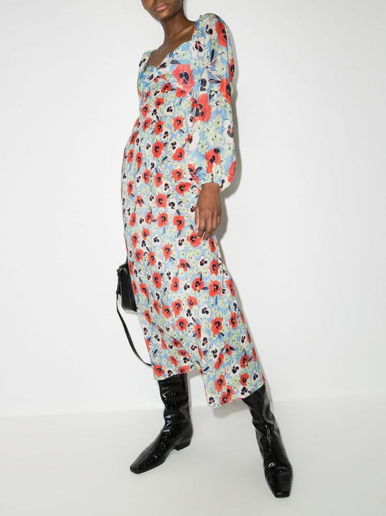 Gio Floral Silk Dress