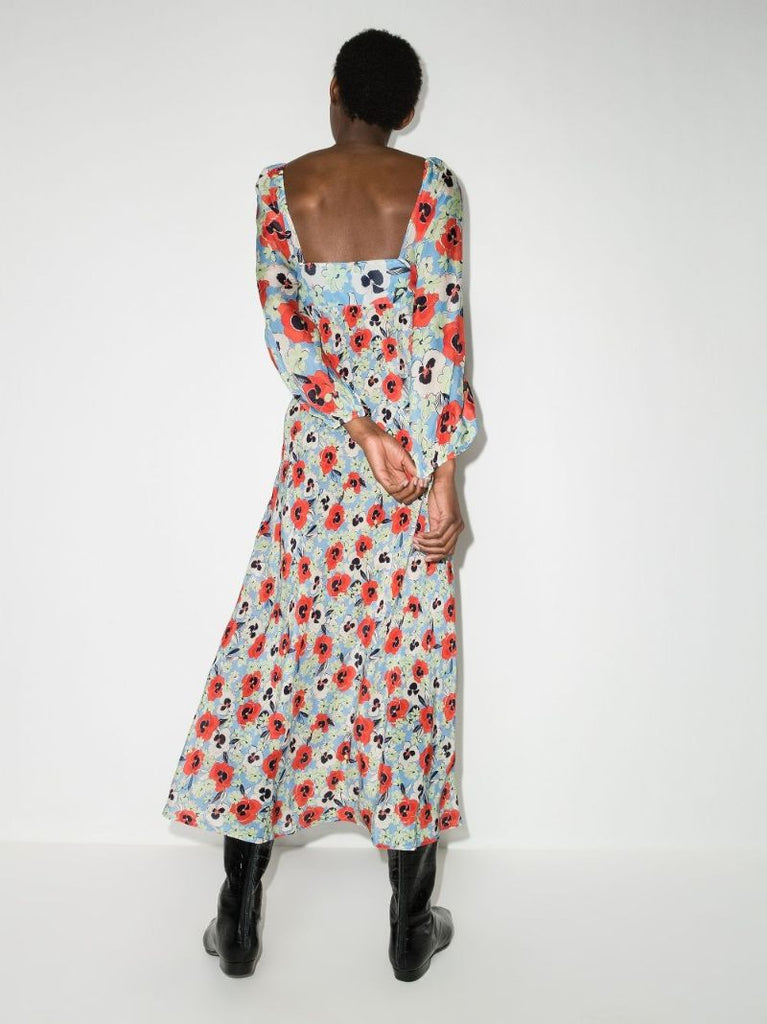 Gio Floral Silk Dress
