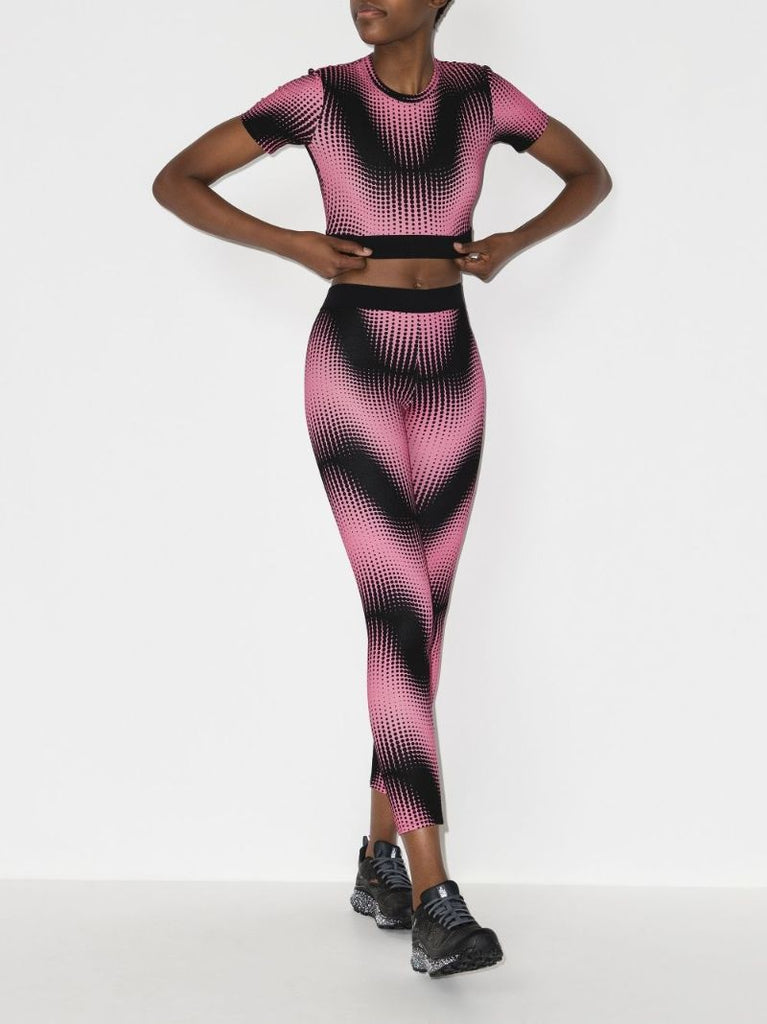 Graphic-print Cropped Fitted T-shirt