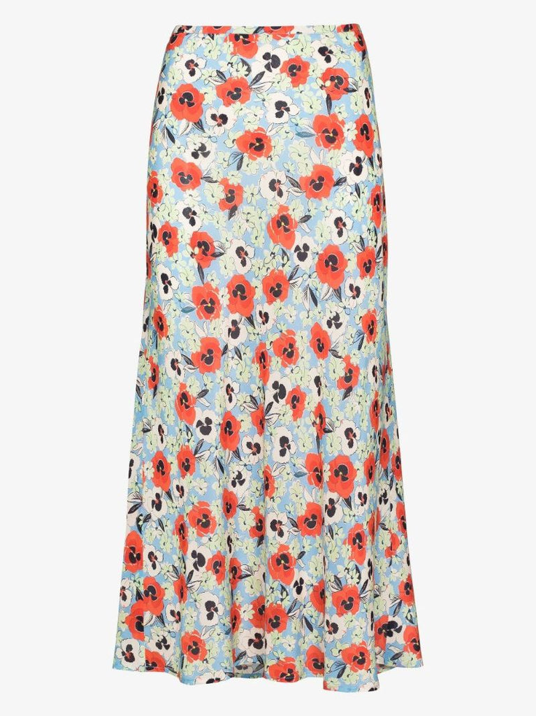 Kelly Floral Silk Skirt