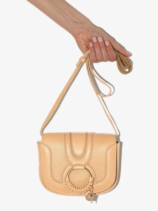 Neutral Hana Mini Leather Cross Body Bag