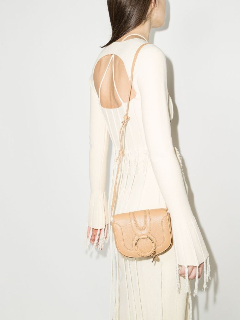 Neutral Hana Mini Leather Cross Body Bag