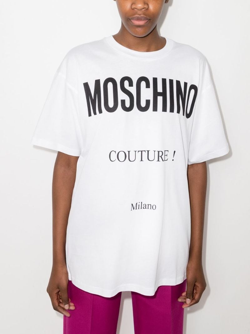 Couture Logo Print Oversized T-shirt