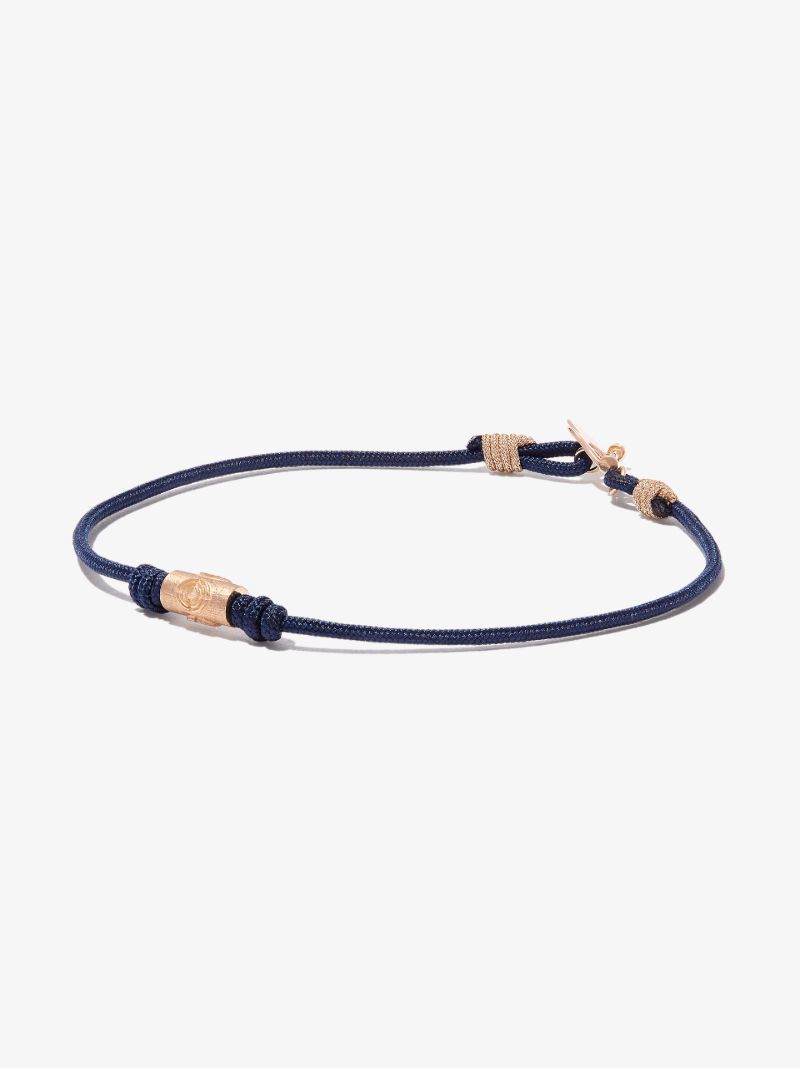 14k Yellow Gold Hamsa Beaded Cord Bracelet