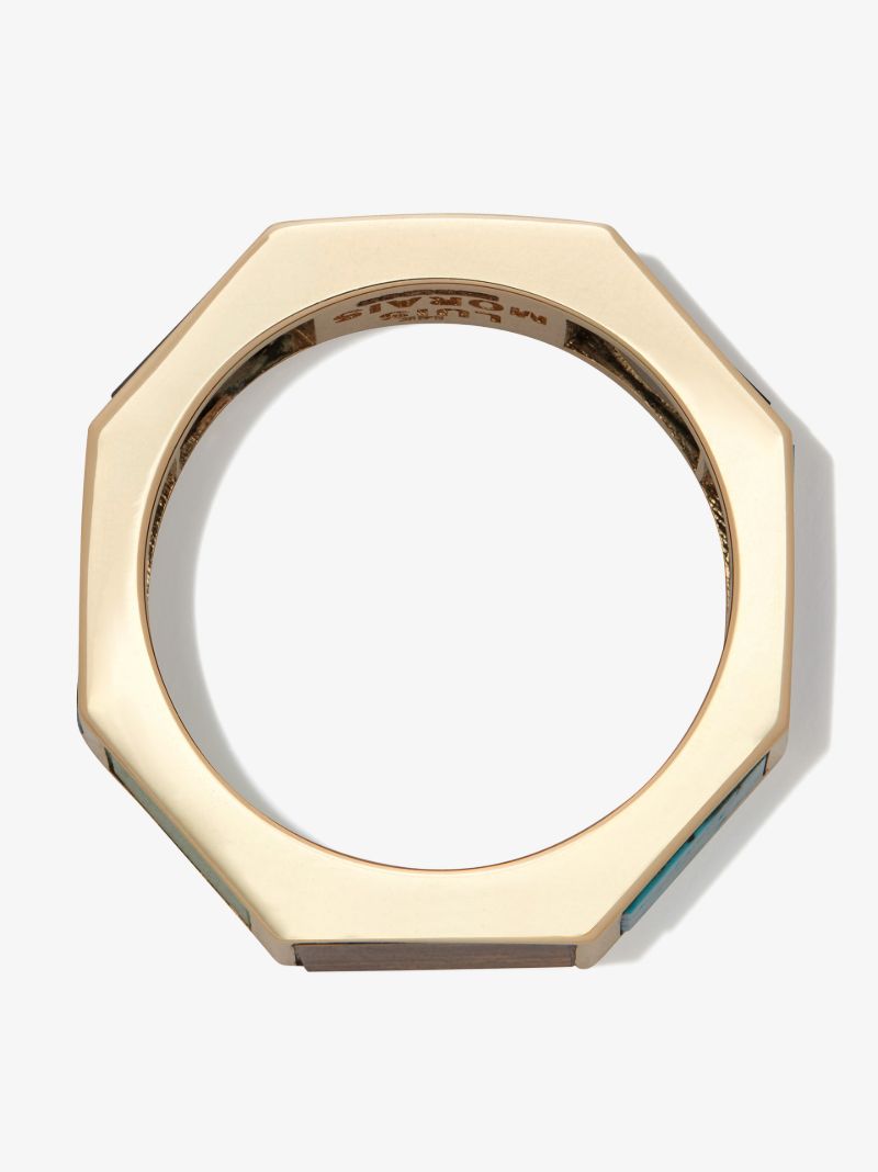 14k Yellow Gold Gemstone Eternity Ring