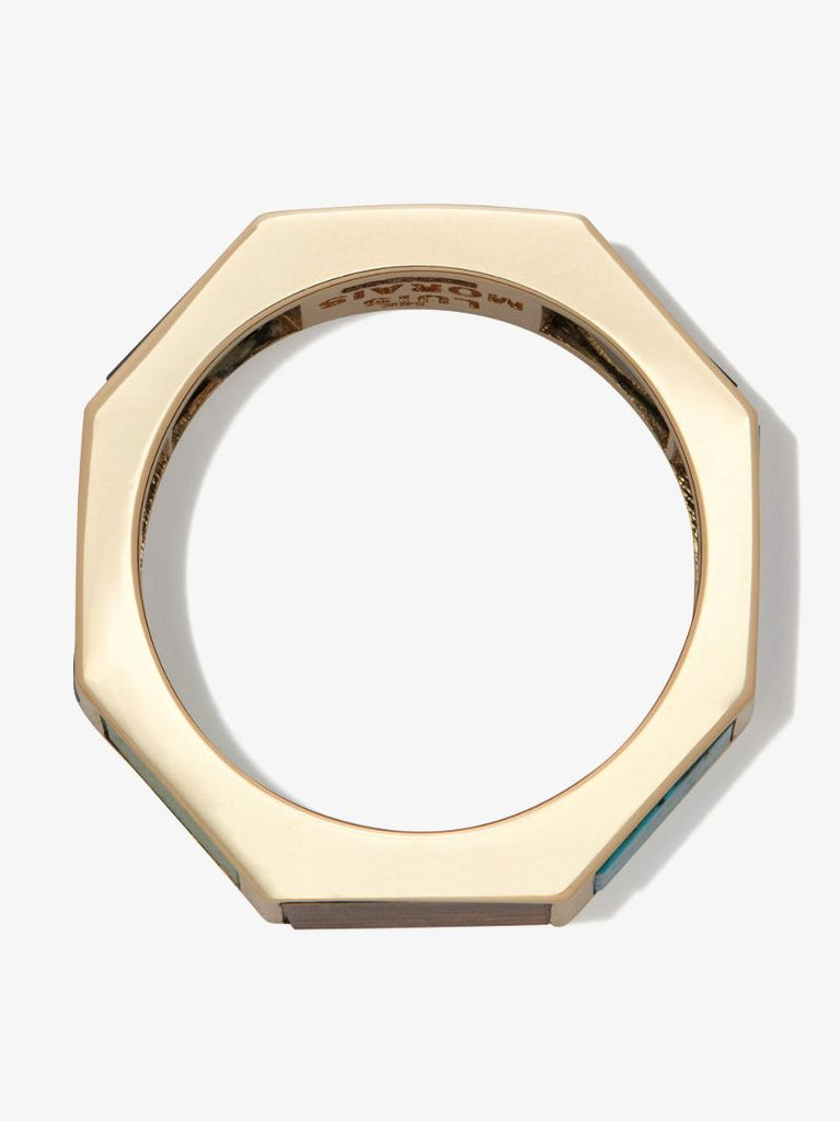 14k Yellow Gold Gemstone Eternity Ring