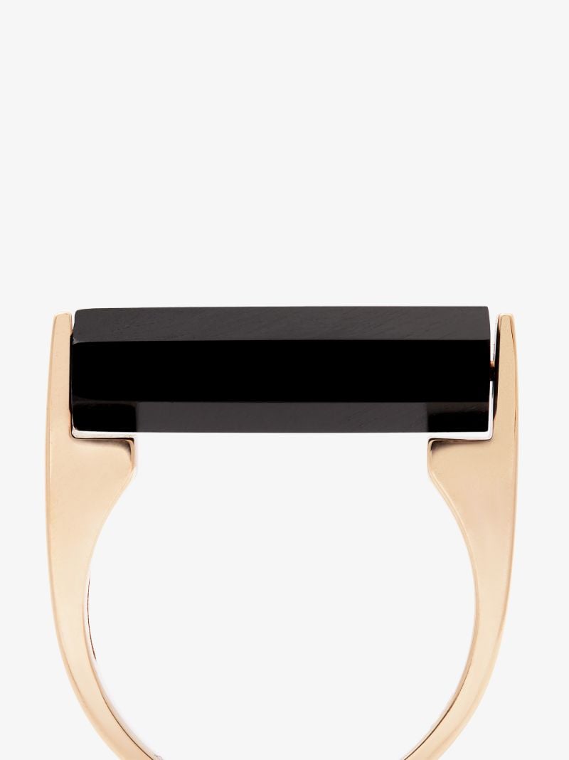 14k Yellow Gold Hexagon Onyx Signet Ring