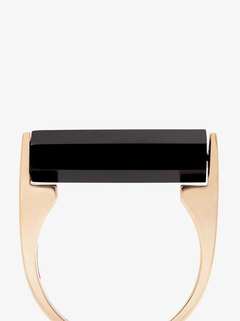 14k Yellow Gold Hexagon Onyx Signet Ring