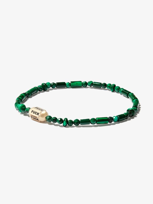 14k Yellow Gold Slogan Beaded Bracelet