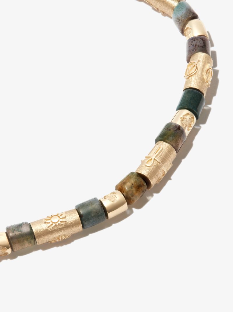 14k Yellow Gold Beaded Bracelet