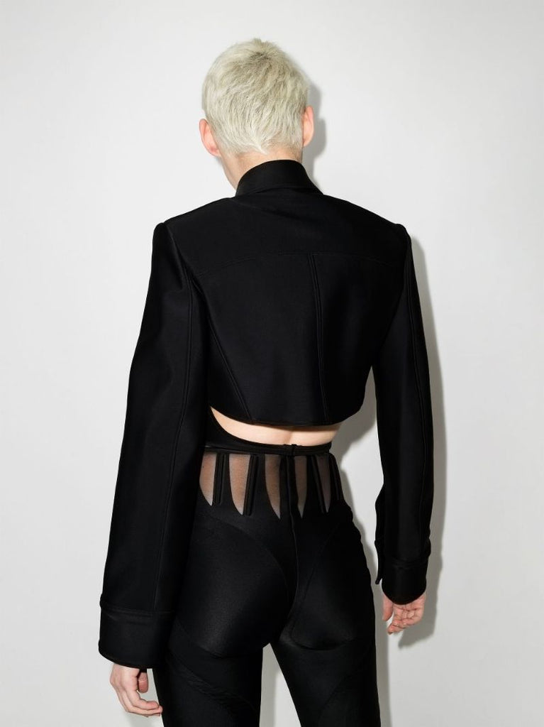 Mesh Insert Cropped Jacket