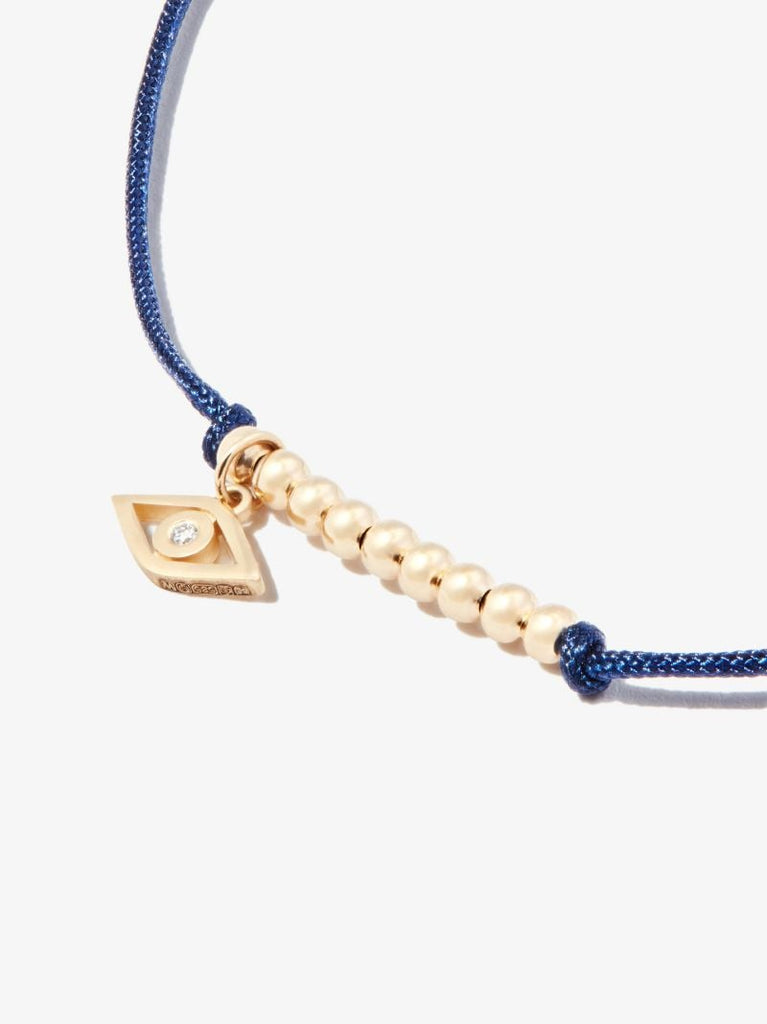 14k Yellow Gold Evil Eye Diamond Bracelet