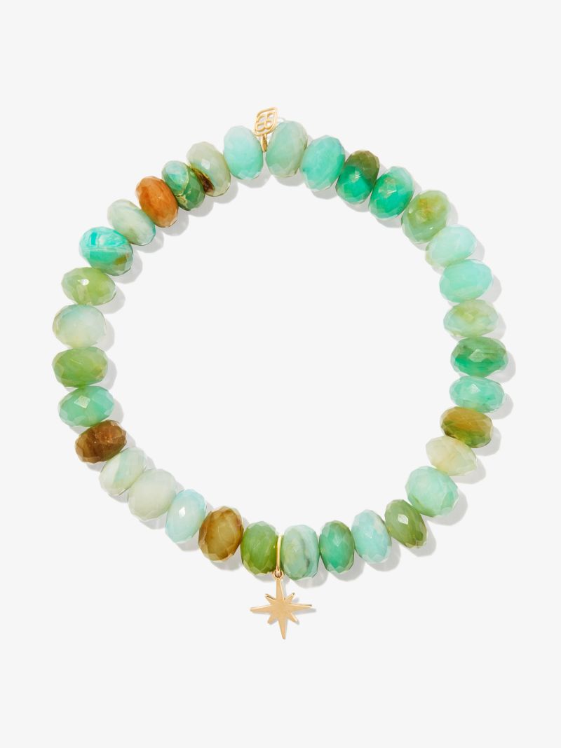 14k Yellow Gold Pure Starburst Beaded Bracelet