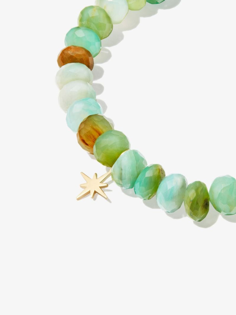 14k Yellow Gold Pure Starburst Beaded Bracelet