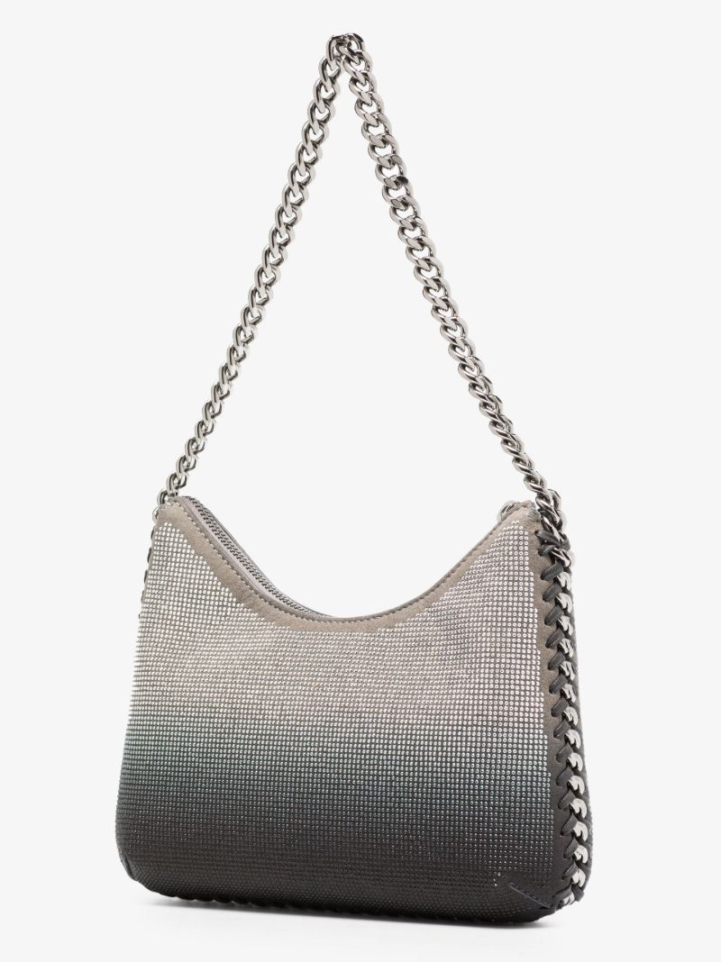 Grey Falabella Crystal Mini Shoulder Bag