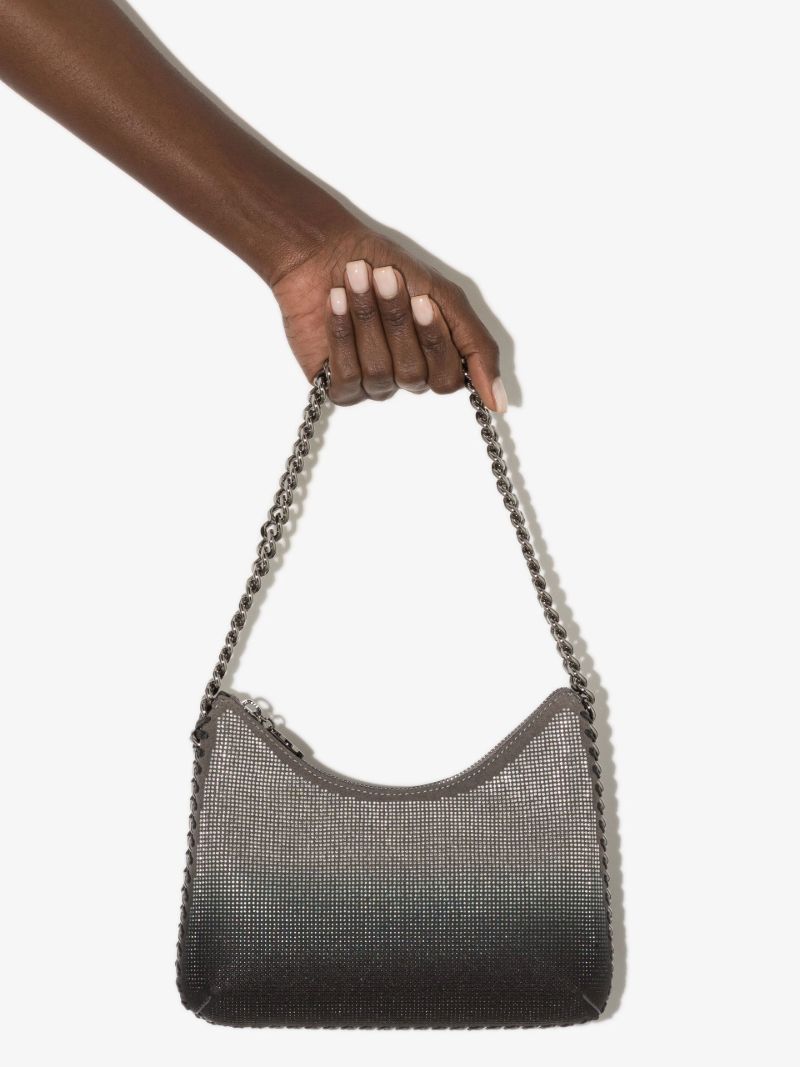 Grey Falabella Crystal Mini Shoulder Bag