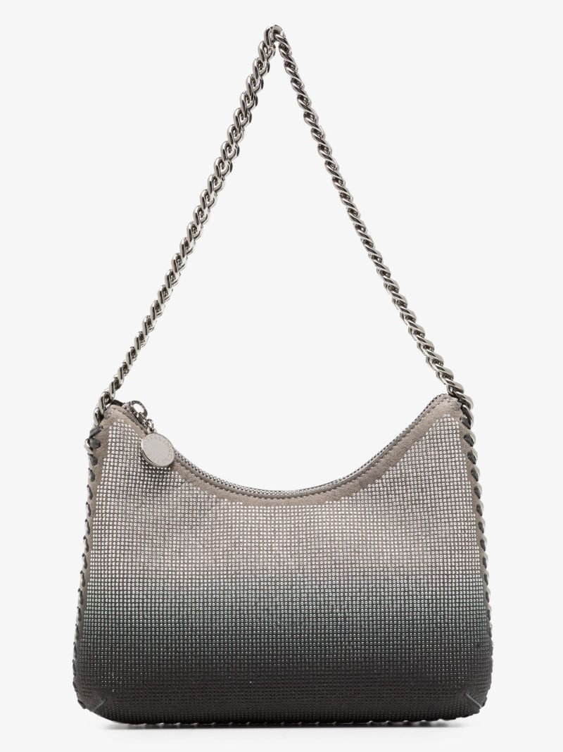 Grey Falabella Crystal Mini Shoulder Bag