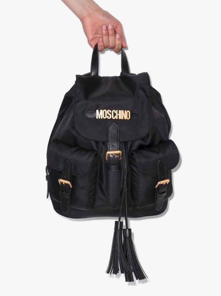 Black Logo Plaque Backpack