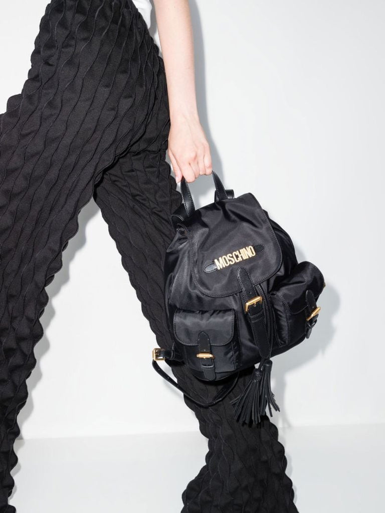 Black Logo Plaque Backpack