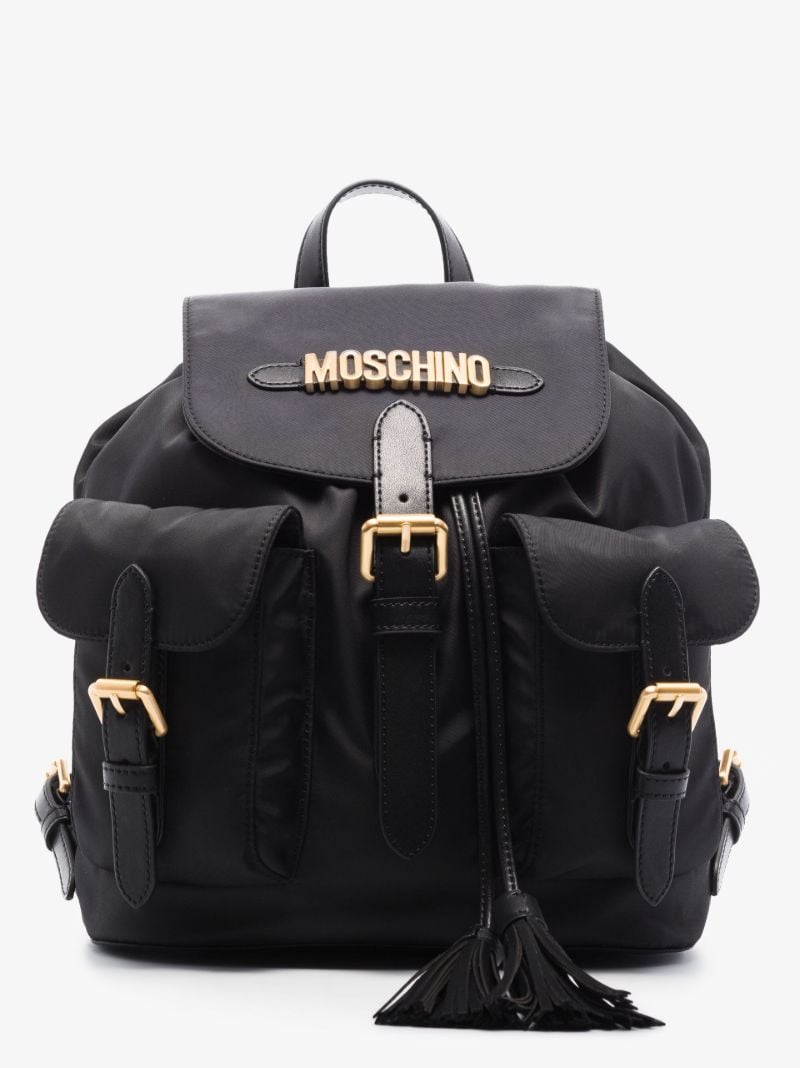 Black Logo Plaque Backpack