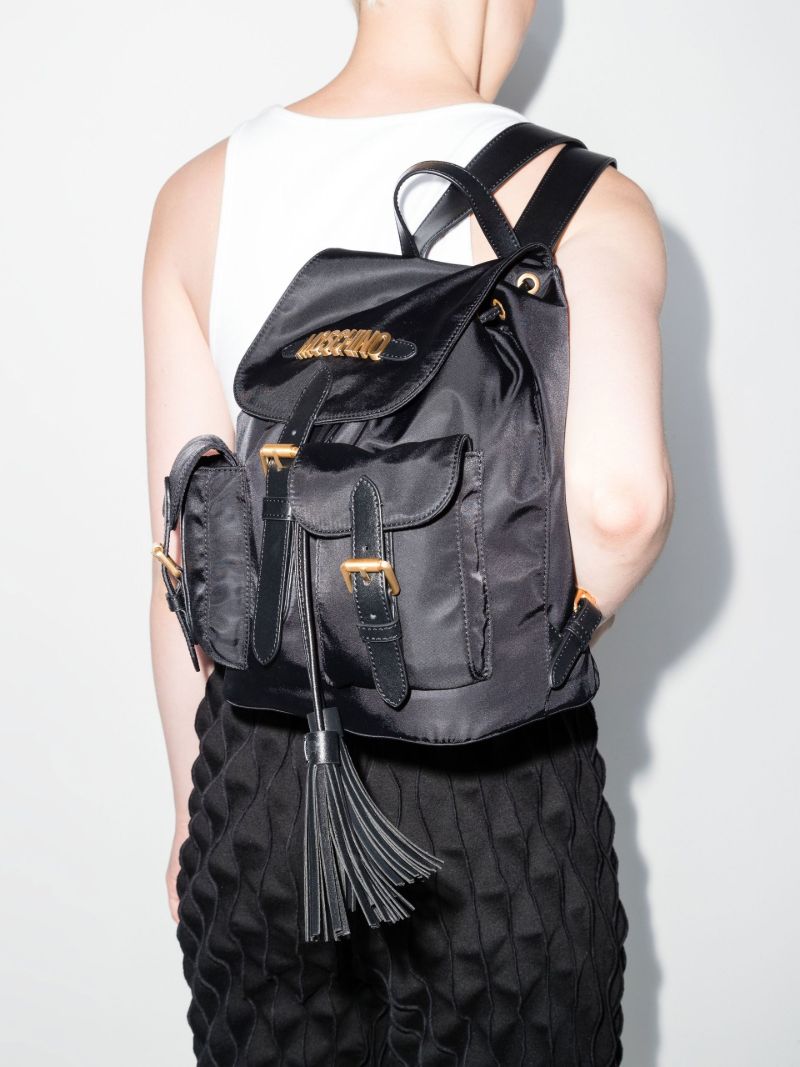 Black Logo Plaque Backpack