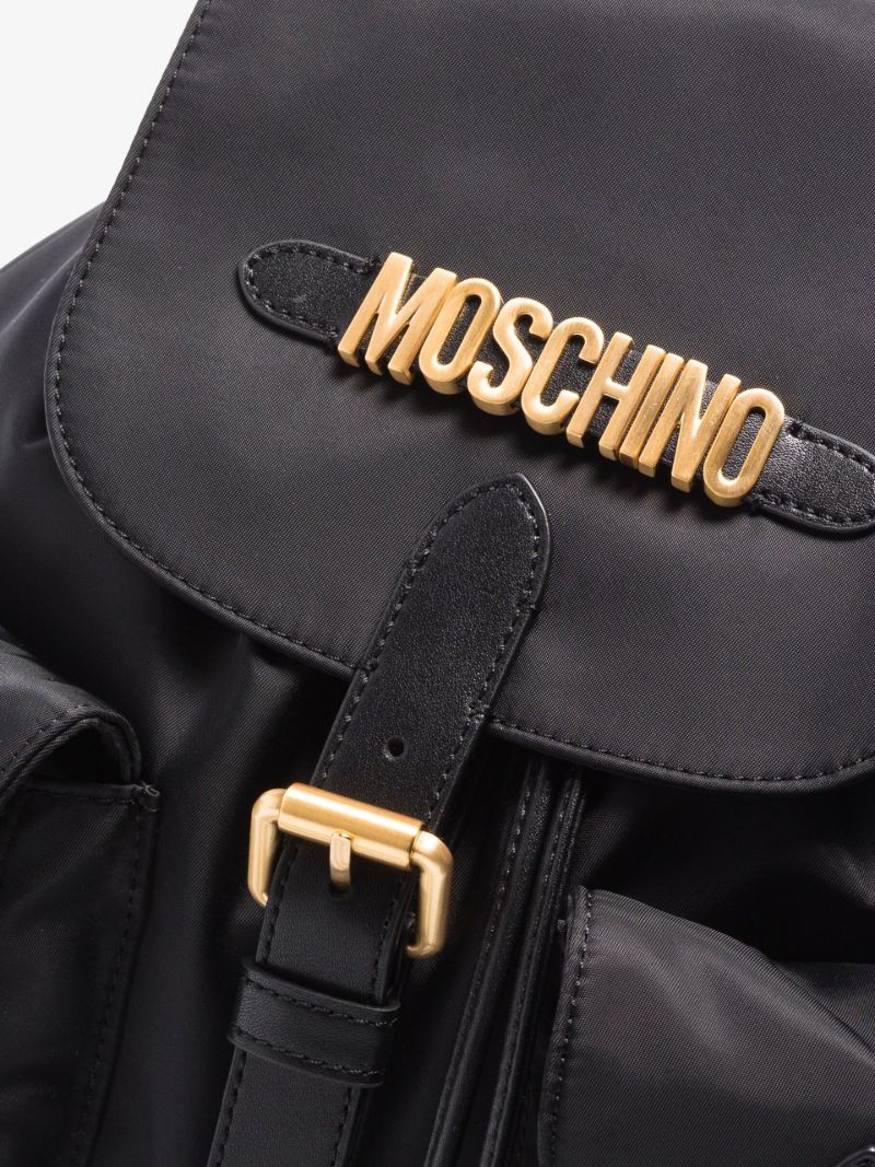 Black Logo Plaque Backpack