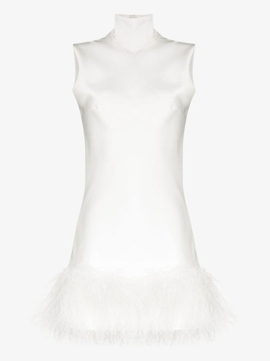 Umiko Feather Trim Mini Dress