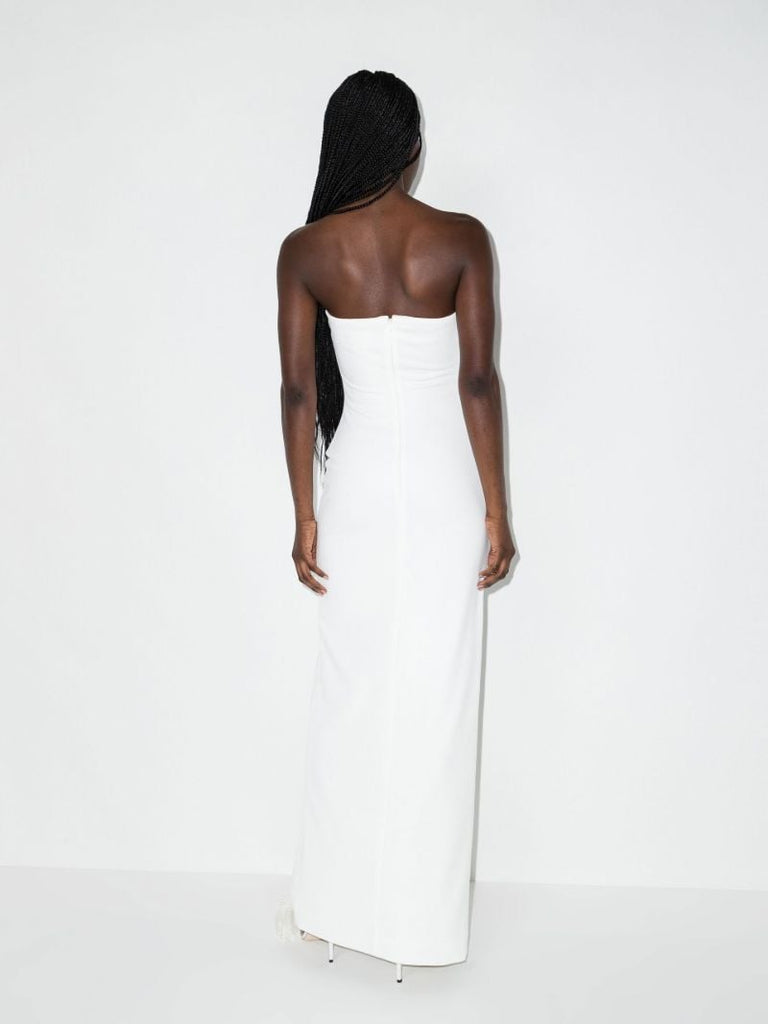 White Bysha Strapless Maxi Dress