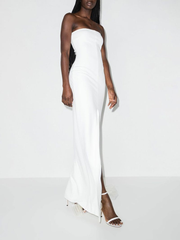 White Bysha Strapless Maxi Dress