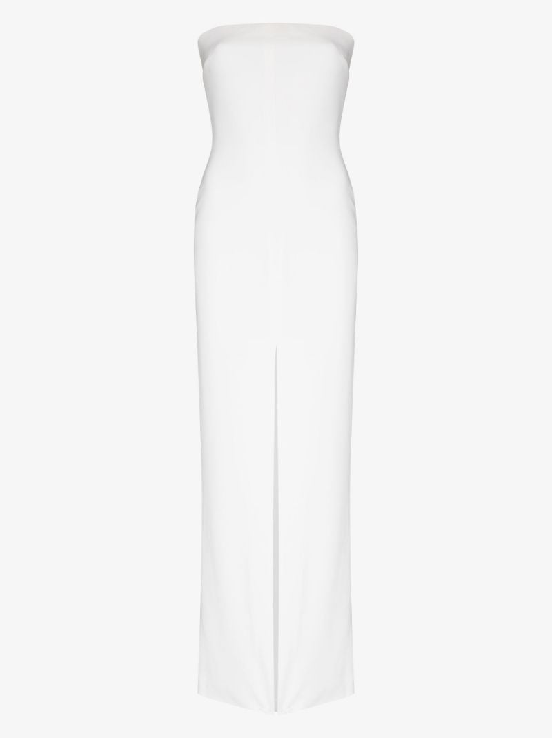 White Bysha Strapless Maxi Dress