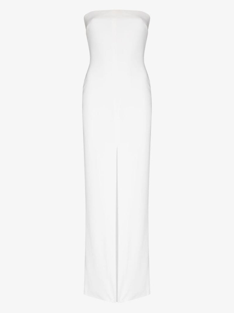 White Bysha Strapless Maxi Dress
