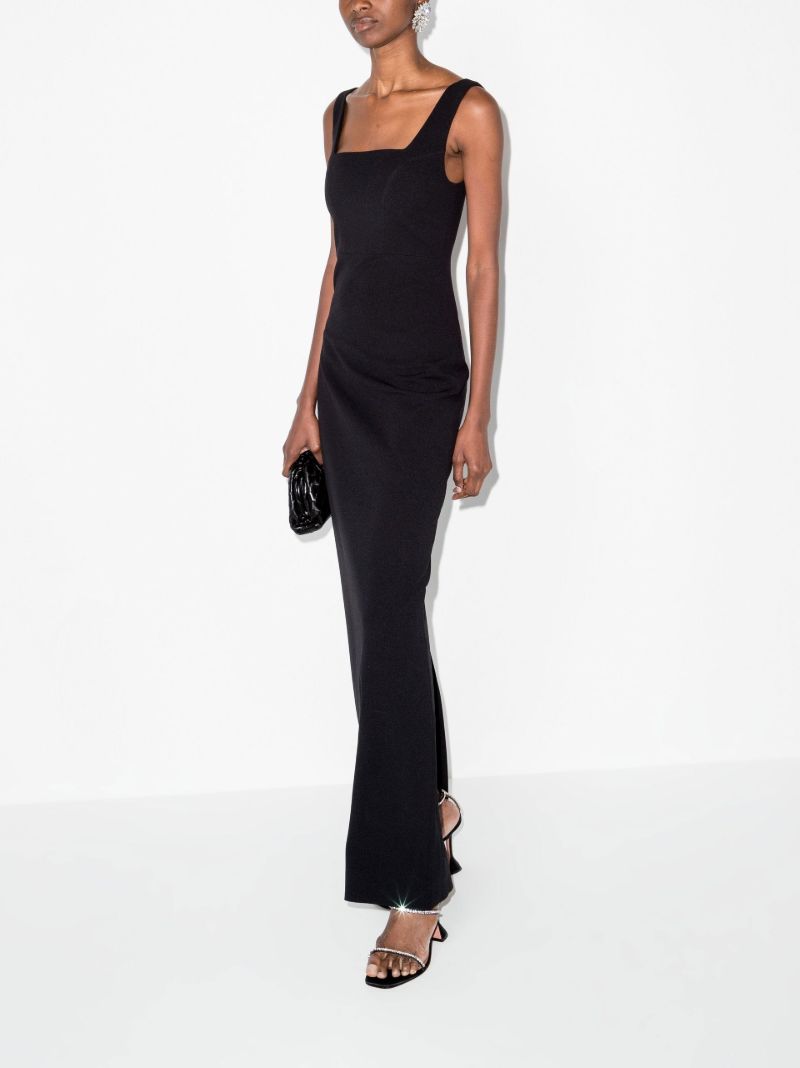 Black Ola Square Neck Maxi Dress