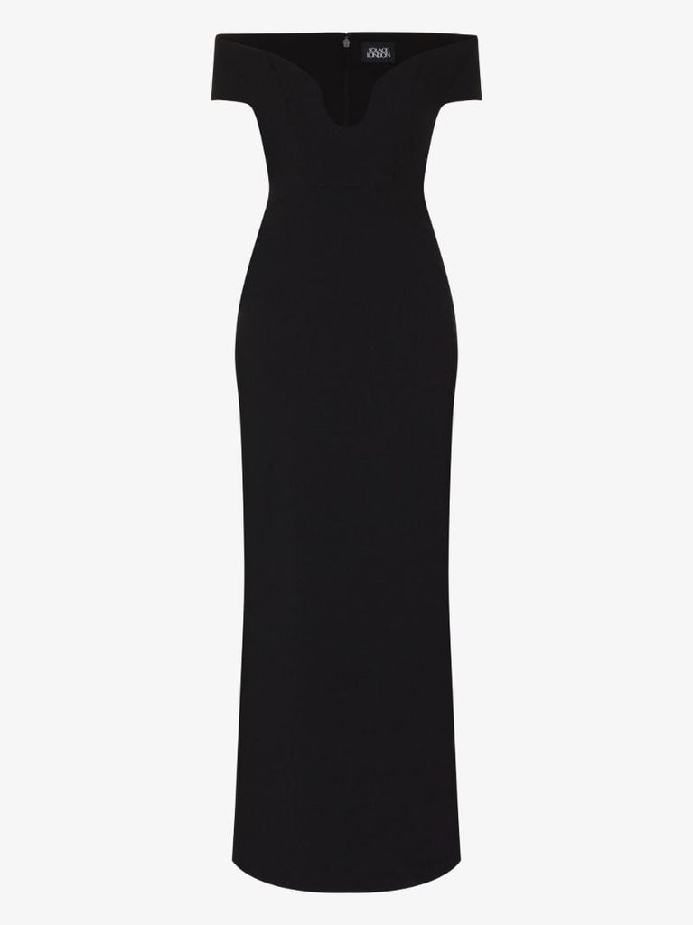 Black Marlowe Off-the-shoulder Maxi Dress