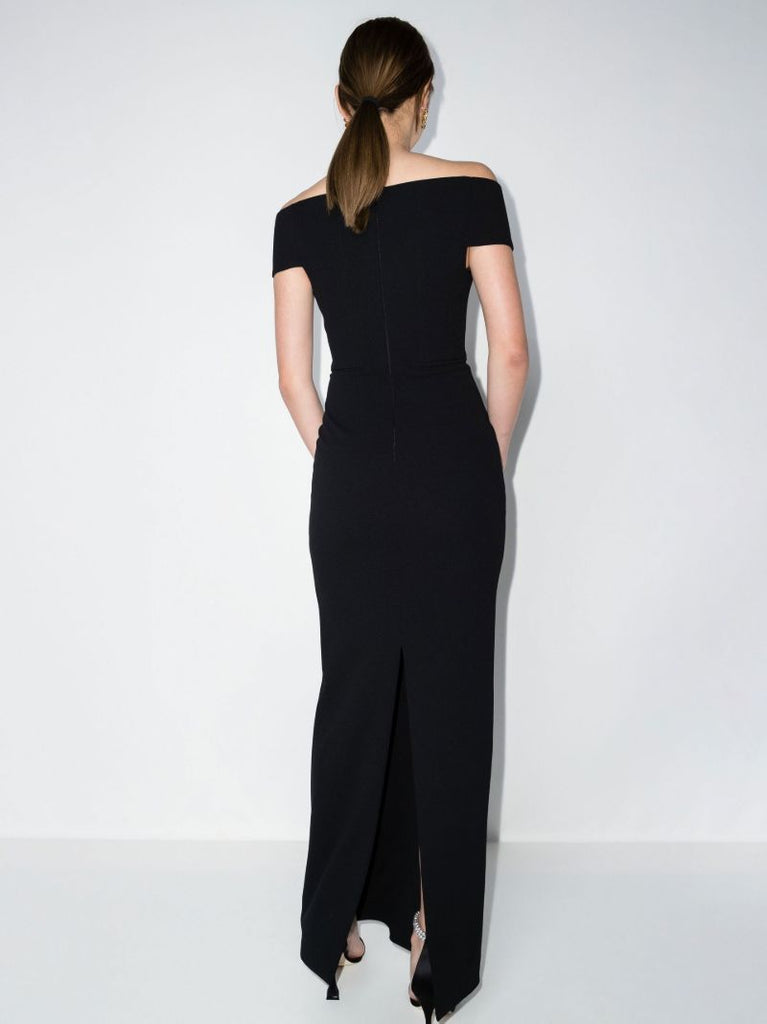 Black Marlowe Off-the-shoulder Maxi Dress