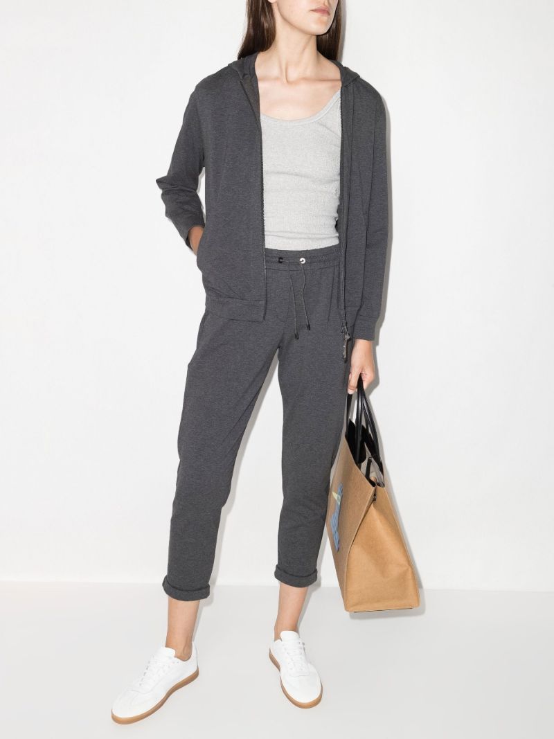 Grey Zip-up Cotton Hoodie