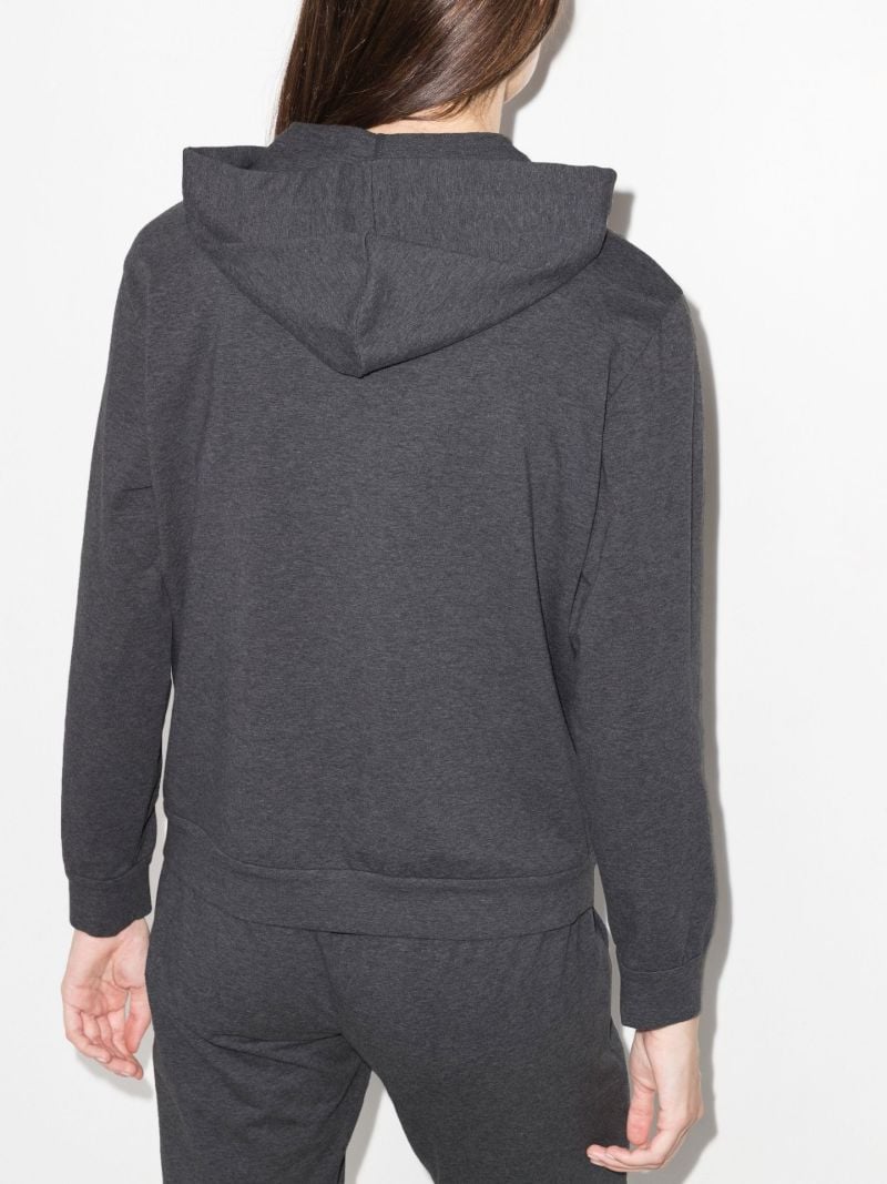 Grey Zip-up Cotton Hoodie