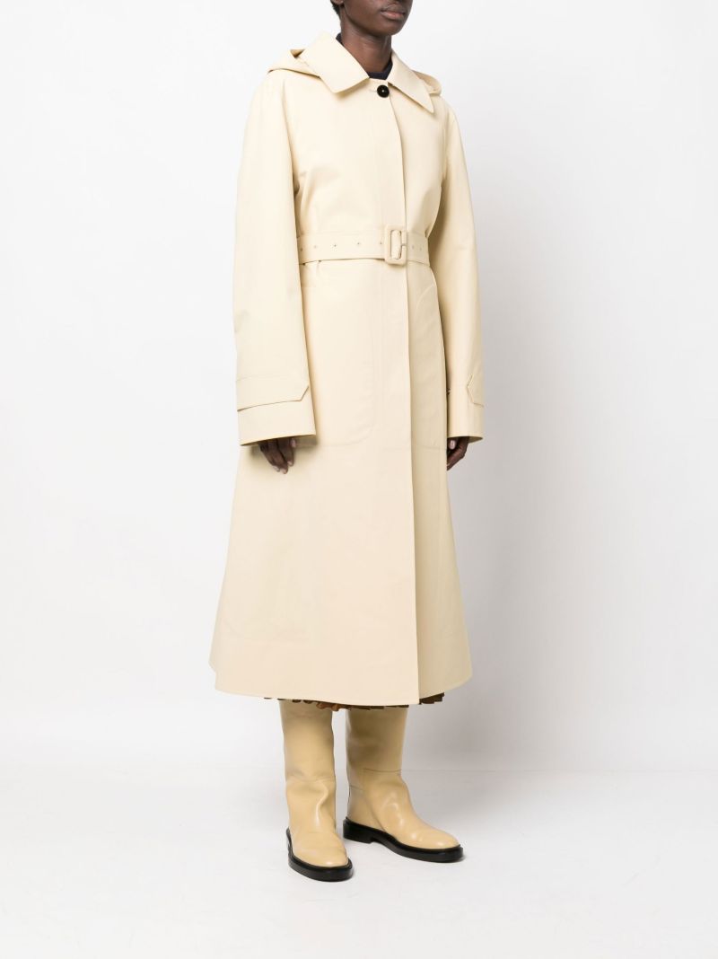 Neutral Belted Cotton Trench Coat