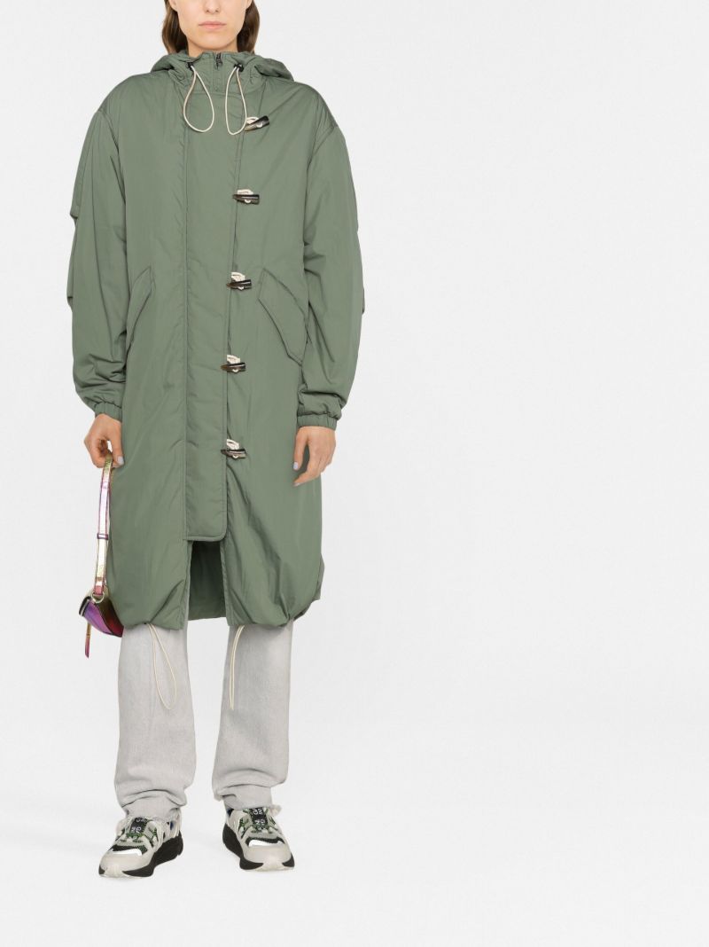 Green Dacayo Long Parka Coat