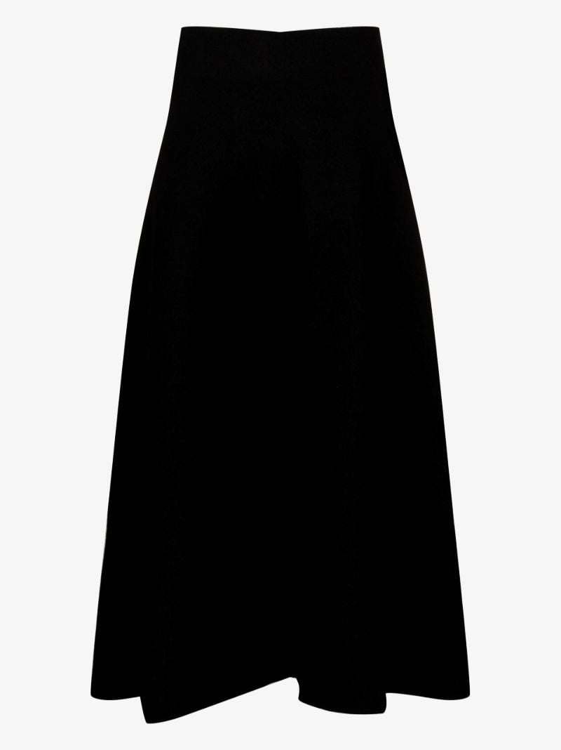 Black Wool Maxi Skirt