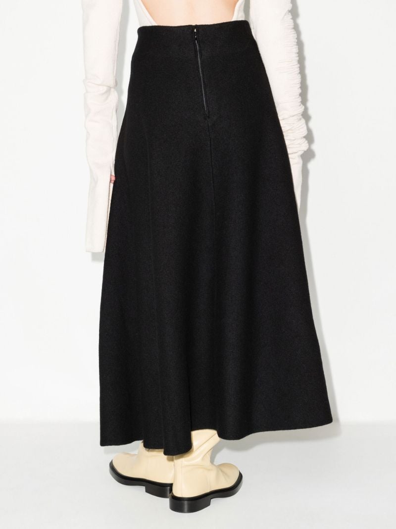 Black Wool Maxi Skirt