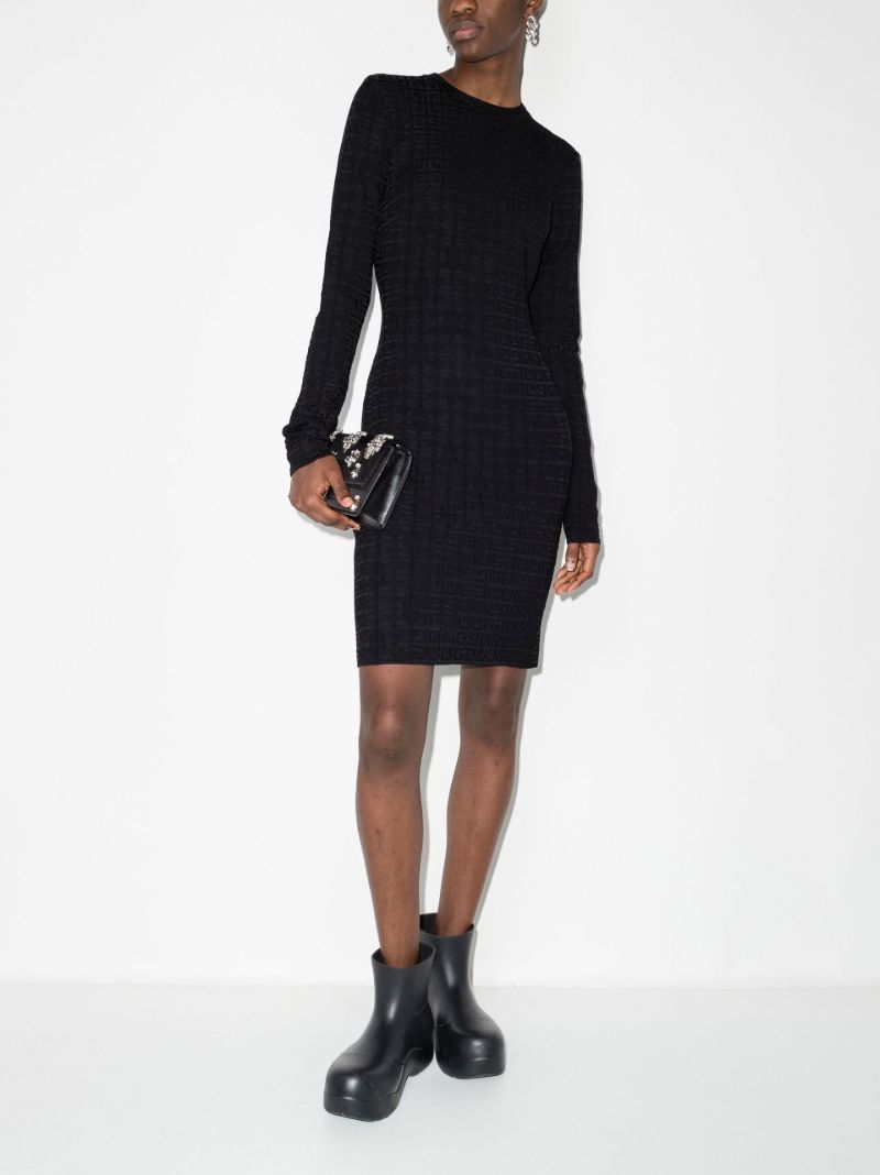 Black 4g Monogram Jacquard Mini Dress